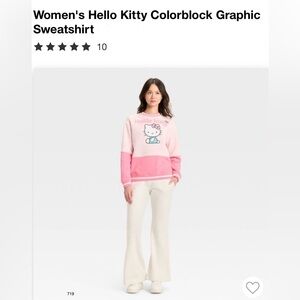 *new* Women's Hello Kitty Colorblock Graphic Sweatshirt